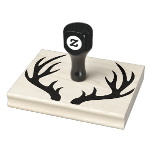 Rustiek Herten Buck Antlers Silhouet Rubberstempel