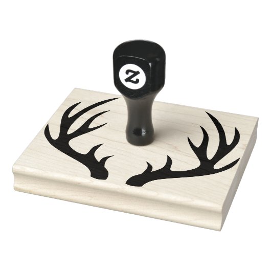 Rustiek Herten Buck Antlers Silhouet Rubberstempel (Stempel)