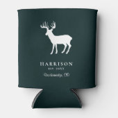 Rustiek Herten Groen Gepersonaliseerd Blikjeskoeler (Voorkant)