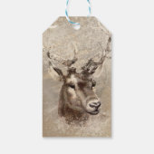 Rustiek Herten Hoofd Land Bruiloft Favor Cadeaulabel (Achterkant)