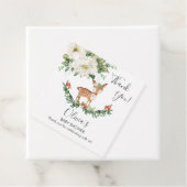 Rustiek Herten Woodland Animals Baby shower Bedank Bedankjes Labels (In situ)