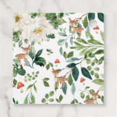 Rustiek Herten Woodland Animals Baby shower Bedank Bedankjes Labels (Achterkant)