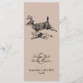 Rustiek Herten Woodland Bruiloft Diner Menu (Achterkant)