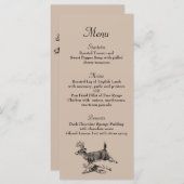 Rustiek Herten Woodland Bruiloft Diner Menu (Voorkant / Achterkant)