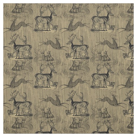 Rustiek  hertenpatroon stof (Swatch)