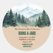 Rustiek Het Bos Ronde Sticker (Voorkant)