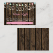 Rustiek Het is een meisje Mason Jar Luier Raffle T Informatiekaartje (Voorkant / Achterkant)