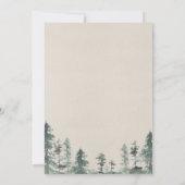 Rustiek Het is Koud Buiten Green Forest Baby showe Kaart (Achterkant)