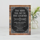 Rustiek Het Man De mythe De legende 65ste verjaard Kaart (Staand voorkant)