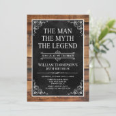 Rustiek Het Man De mythe De legende 85ste verjaard Kaart (Staand voorkant)