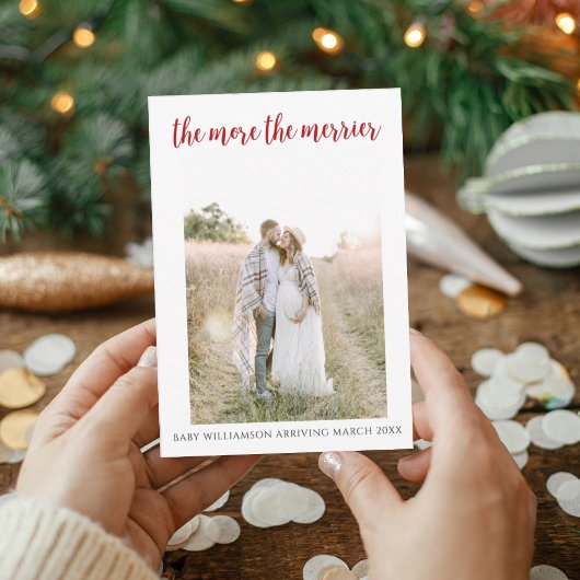 Rustiek Hoe meer de Merrier zwangerschapsaankondig Bedankkaart