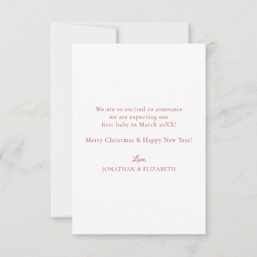 Rustiek Hoe meer de Merrier zwangerschapsaankondig Bedankkaart (Achterkant)