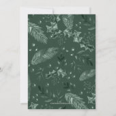 Rustiek Holly Berries Kerstrepetitie diner Kaart (Achterkant)