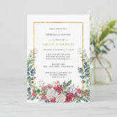 Rustiek Holly Berries Winter repetitie diner Kaart (Staand voorkant)