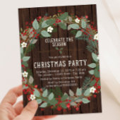 Rustiek Holly Kerstfeest Kaart