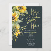 Rustiek Home Sweet Home Zonnebloem Housewarming Kaart (Voorkant)