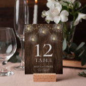 Rustiek hout 50e bruiloft Jubileum Kaart