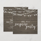 Rustiek hout | 50ste verjaardag trouwjubileum kaart (Voorkant / Achterkant)