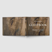 Rustiek Hout Aangepaste Bruiloft Gastenboek (Volledig)