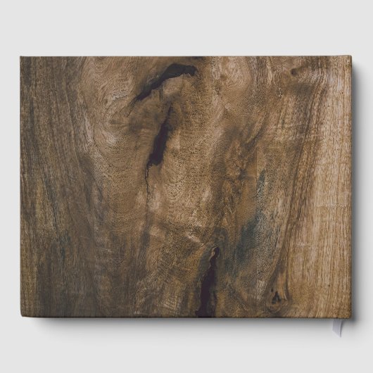 Rustiek Hout Aangepaste Bruiloft Gastenboek (Achterkant)