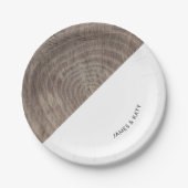 Rustiek hout aanpasbaar papier bord (Voorkant)