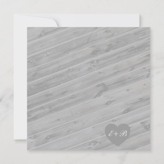 Rustiek hout Alaska staat blauw bruiloft uitnodigi Kaart (Achterkant)