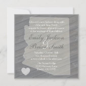 Rustiek hout Arizona grijze bruiloft uitnodigingen (Voorkant)