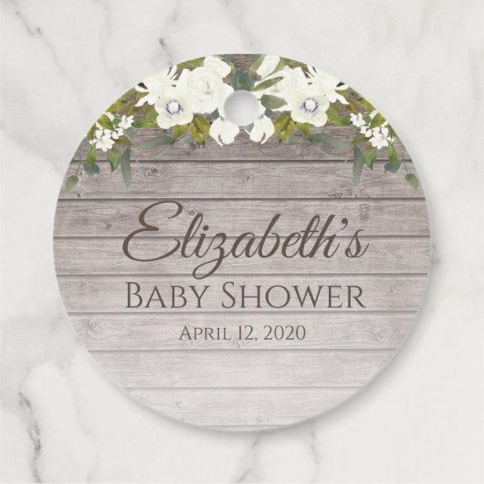 Rustiek hout baby bunny dank u bedankjes labels (Achterkant)