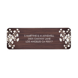 Rustiek hout baby's adem gipsophila bruiloft etiket