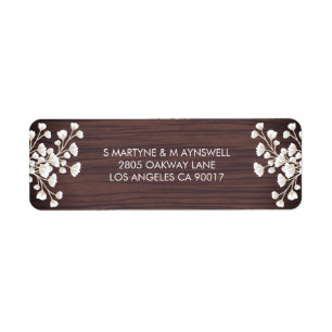 Rustiek hout baby's adem gipsophila bruiloft etiket