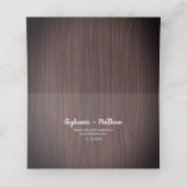 Rustiek hout baby's adem gipsophila bruiloft plaatskaartje (Binnenkant ongevouwen)