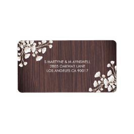 Rustiek Hout Baby's Adem Gypsophila Bruiloft RSVP Etiket