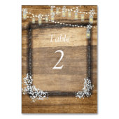 Rustiek hout, baby's adem, metseljars, op maat kaart (Achterkant)