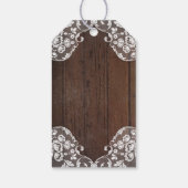 Rustiek hout Baby's Breath Mason Jar Schuur Bruilo Cadeaulabel (Achterkant)