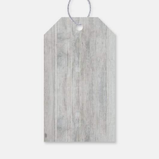 Rustiek hout Baby's Breath Mason Jar Schuur Bruilo Cadeaulabel (Achterkant)