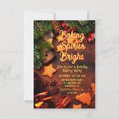 Rustiek hout bakken geesten helder kerstfeest kaart (Voorkant)