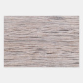 Rustiek Hout Beige Blauw Sneeuwvlok Patroon Kerstm Inpakpapier Vel (Voorkant)