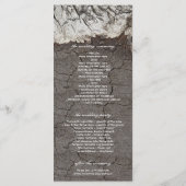 Rustiek Hout Berk Bark Country Wedding Programma's (Achterkant)