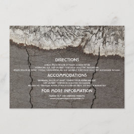 Rustiek Hout Berk Bast Tree Wedding Details Informatiekaartje