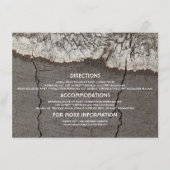 Rustiek Hout Berk Bast Tree Wedding Details Informatiekaartje (Voorkant)