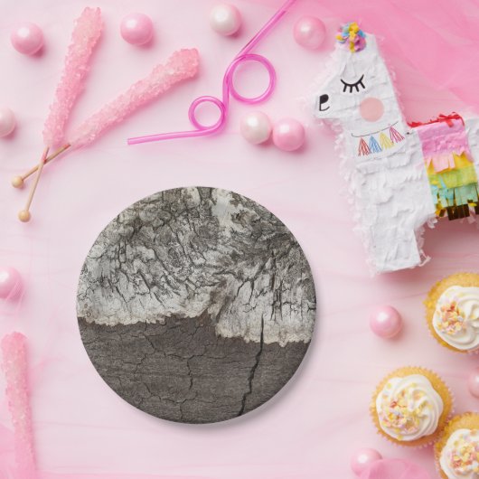 Rustiek Hout Berkenbast Land Papieren Bordje (Feest)