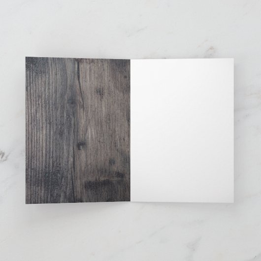 Rustiek Hout Beste Pap 3 Foto Collage Vaderdag Feestdagen Kaart (Binnen)