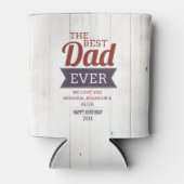 Rustiek hout beste papa ooit foto Koelbox Blikjeskoeler (Voorkant)