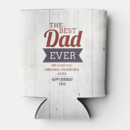 Rustiek hout beste papa ooit foto Koelbox Blikjeskoeler