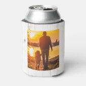 Rustiek hout beste papa ooit foto Koelbox Blikjeskoeler (Blikje Achterkant)