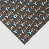 Rustiek Hout Blauw Herten Jongen Baby shower Tissuepapier (Detail)