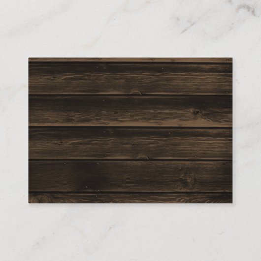 Rustiek Hout Blauw Herten Jongen Luier Raffle Tick Informatiekaartje (Achterkant)