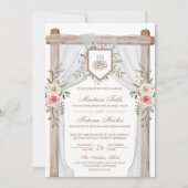 Rustiek Hout Bloemen Bladerdak Islamitische Moslim Kaart (Voorkant)