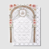 Rustiek Hout Bloemen Boog Islamitische Moslim Huwe Vellum Uitnodigingen (Offset (Uitnodiging))