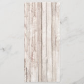 Rustiek Hout Bloemen Land Bruiloft Diner Menu (Achterkant)